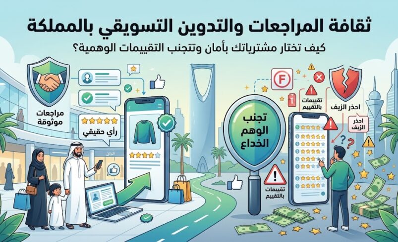ثقافة المراجعات والتدوين التسويقي بالمملكة: كيف تختار مشترياتك بأمان وتتجنب التقييمات الوهمية؟