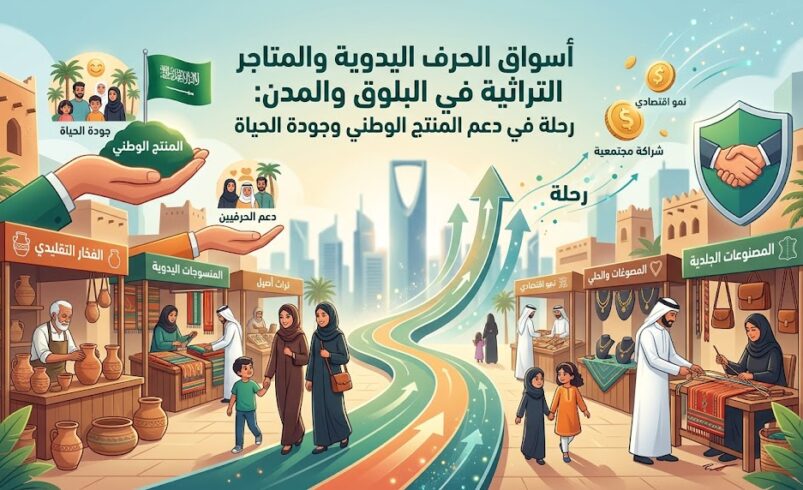 أسواق الحرف اليدوية والمتاجر التراثية في البلوق والمدن: رحلة في دعم المنتج الوطني وجودة الحياة.