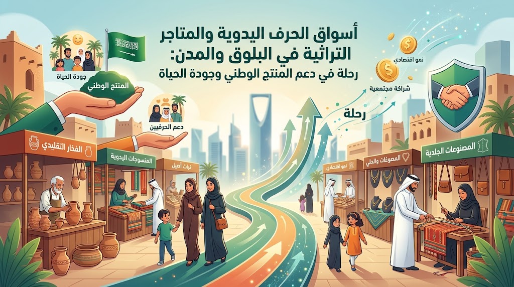 أسواق الحرف اليدوية والمتاجر التراثية في البلوق والمدن: رحلة في دعم المنتج الوطني وجودة الحياة.