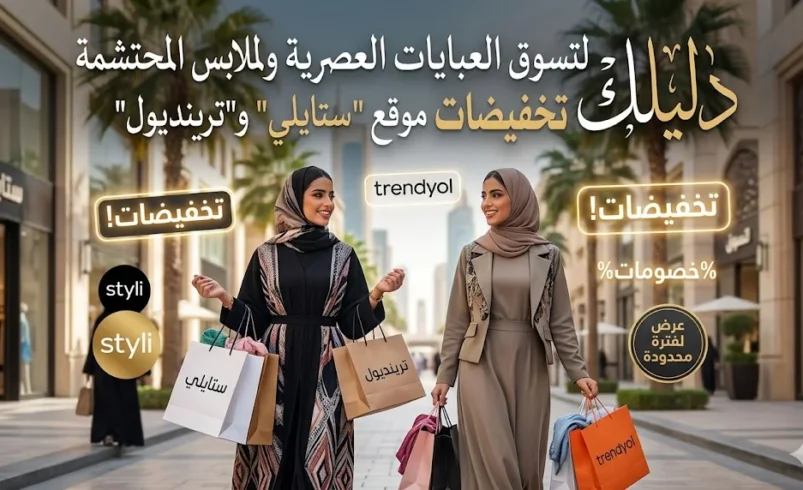 دليلك لتسوق العبايات العصرية والملابس المحتشمة من تخفيضات موقع “ستايلي” و”ترينديول”.