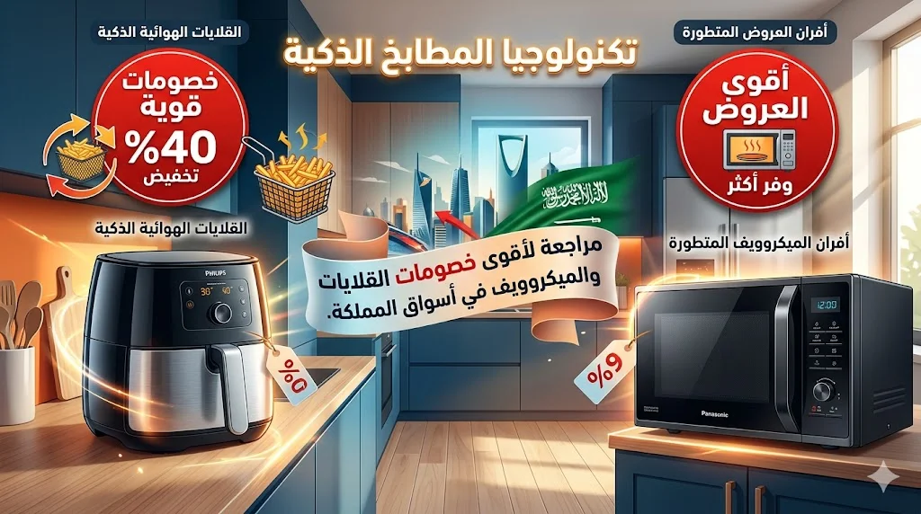 تكنولوجيا المطابخ الذكية: مراجعة لأقوى خصومات القلايات الهوائية والميكروويف في أسواق المملكة.
