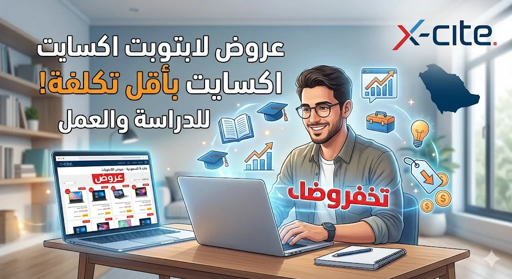 كيف تشتري لابتوب للدراسة أو العمل من عروض اكسايت (X-cite) السعودية بأقل تكلفة؟