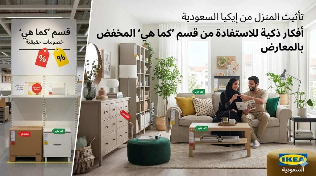 تأثيث المنزل من إيكيا السعودية: أفكار ذكية للاستفادة من قسم “كما هي” المخفض بالمعارض.