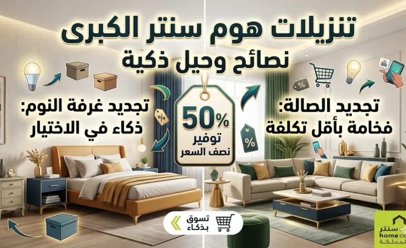 تنزيلات هوم سنتر (Home Centre) الكبرى: حيل ذكية لتجديد غرف النوم والصالات بنصف السعر.