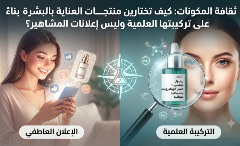ثقافة المكونات: كيف تختارين منتجات العناية بالبشرة بناءً على تركيبتها العلمية وليس إعلانات المشاهير؟